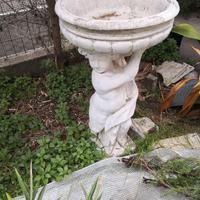 Fontanella/Porta Vaso da giardino in pietra