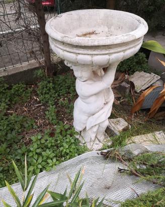 Fontanella/Porta Vaso da giardino in pietra