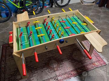 calcetto balilla in legno