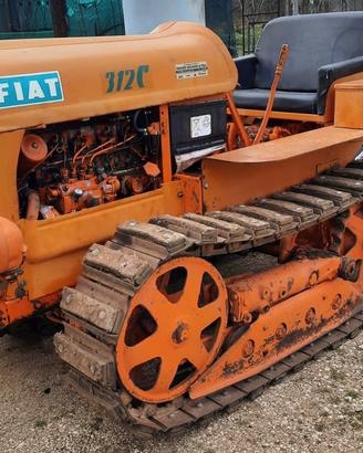 Trattore cingolato Fiat 312C - fresa - aratro