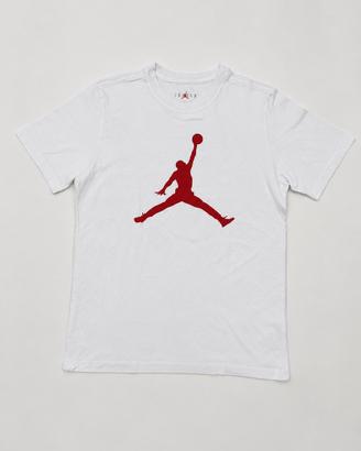 T-shirt Jordan bianca con logo rosso – Taglia M