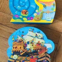 Puzzle Djeco Lumaca + Puzzle Djeco pirati