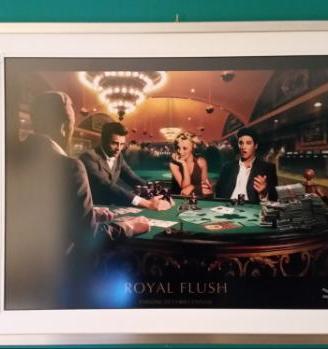 Quadro stampa d'arte Royal flush