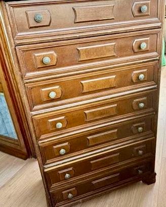 Cassettiera settimino legno classico antico