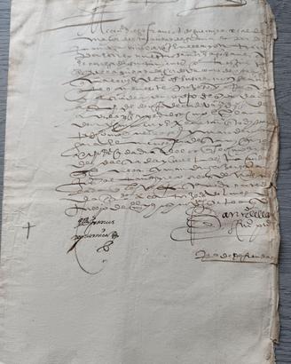 ANTICO DOCUMENTO NOTARILE - DISPUTA- GRANADA 1557