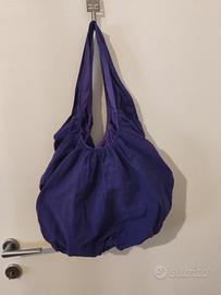 borsa viola in tessuto 