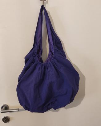 borsa viola in tessuto 