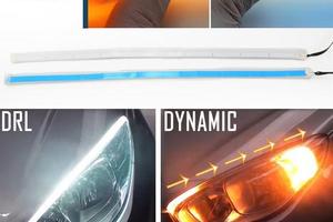 2 Strisce Flessibili LED Luci di Posizione + Frecc