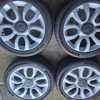 cerchi 17 fiat 500 elle con gomme estive 