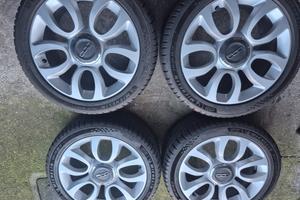cerchi 17 fiat 500 elle con gomme estive 