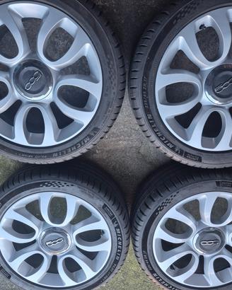 cerchi 17 fiat 500 elle con gomme estive 