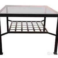 Tavolino vintage Ikea Granas in vetro e ferro