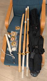 Attrezzatura per Kendo (Shinai, Boken, borsa)