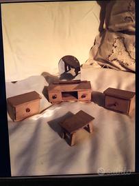 Mobili per casa delle bambole anni 50/60