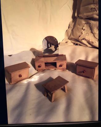 Mobili per casa delle bambole anni 50/60