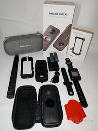 Insta360x2 più tutti gli accessori presi a parte