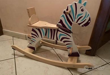 Cavallo/zebra dondolo legno sevi (trudi)