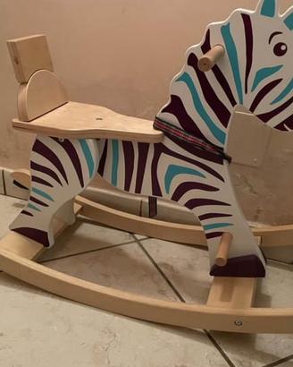 Cavallo/zebra dondolo legno sevi (trudi)