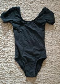 Body nero a maniche corte danza classica