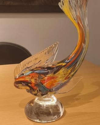 Scultura pesce in vetro di Murano 