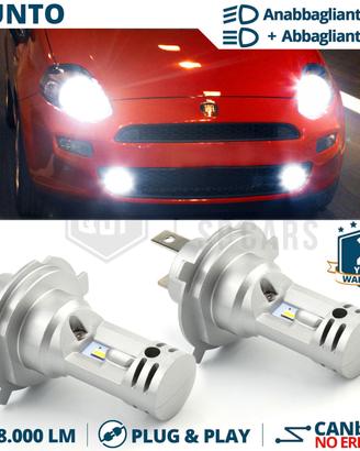 Lampadine LED H4 per Fari Fiat Punto Luce Bianca