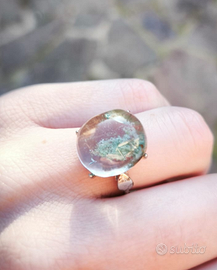 Anello Quarzo Fantasma Argento 925 - Raro