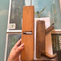 Lotto 2 pialle antiche di legno