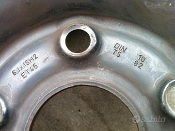4 RUOTE 15" 5 FORI AUDI/VW/SKODA