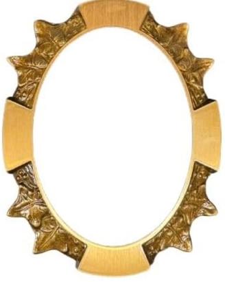 Cornice ovale in bronzo per cimitero