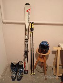 Kit Sci Fischer + Scarponi + Mascherina + casco
