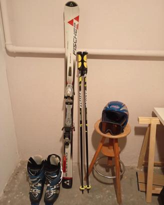 Kit Sci Fischer + Scarponi + Mascherina + casco