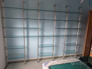 Libreria Modulare Design - Alluminio e Vetro