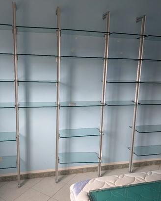 Libreria Modulare Design - Alluminio e Vetro