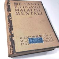Libro antico Malattie mentali 1914 tanzi-lugaro
