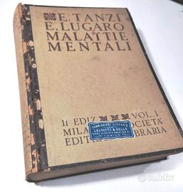 Libro antico Malattie mentali 1914 tanzi-lugaro