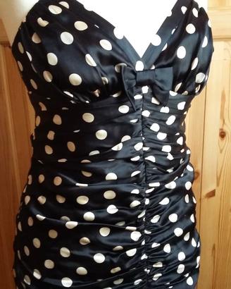 Abito a pois Betsey Johnson 100% seta taglia 10 US