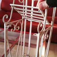 Colonna vintage porta-DVD porta-libri in ferro