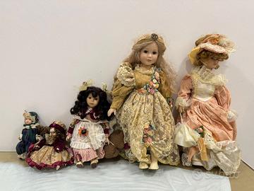 Bambole d’epoca da collezione – Lotto 5 pezzi vint