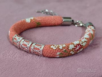 Bracciale in tessuto chirimen giapponese 