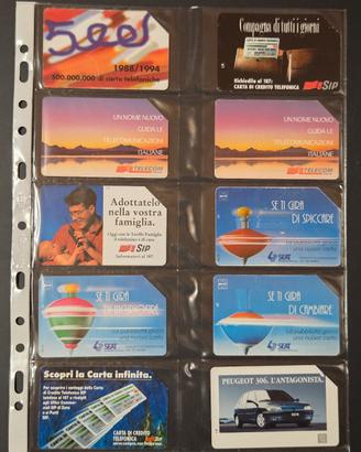 Lotto 10 Schede Telefoniche SIP e Telecom Anni 90