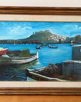 Quadro originale G. Canu – "Castelsardo" (1983)