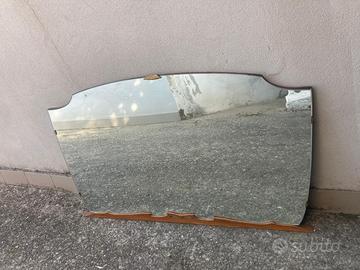 Specchio vintage bisellato ottone legno (147*93cm)
