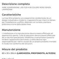 Lampadario sospeso a 4
