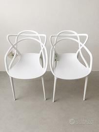 2 Sedie Kartell Masters originali bianche