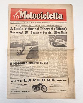 raro Giornale settimanale LA MOTOCICLETTA 12/04/55