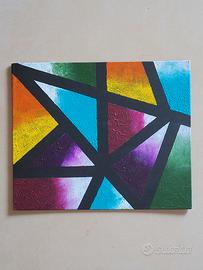 Quadro astratto multicolore 