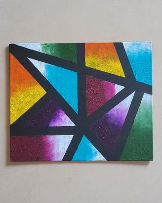 Quadro astratto multicolore 