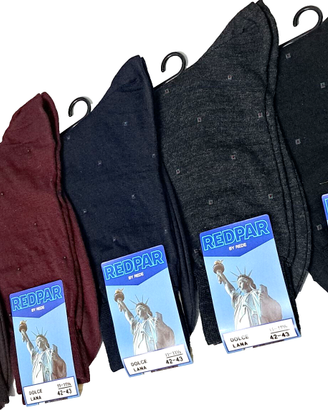 5 PAIA CALZE CORTE UOMO *REDPAR LANA - SCONTO 30%