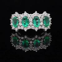 ANELLO HARMONY ORO 18KT DIAMANTI E SMERALDI