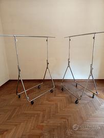 stender totalmente pieghevole con ruote inox